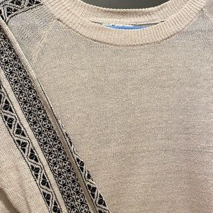 Madewell, size small, black and cream tunic sweater